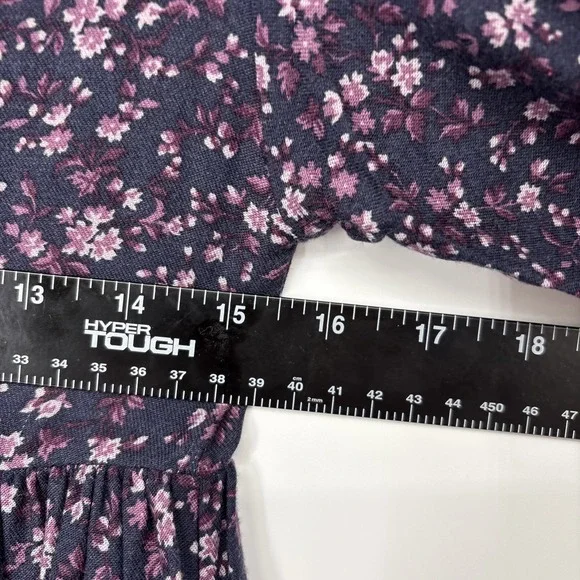 VTG Laura Ashley Lace Collar Tea Dress 4 Purple Prairie Romantic Coquette Ditsy - Picture 6 of 12